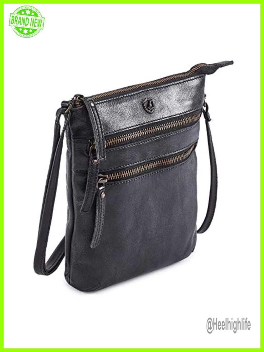 Genuine Leather Small Crossbody Bag Travel Purse Sling Shoulder Bag
